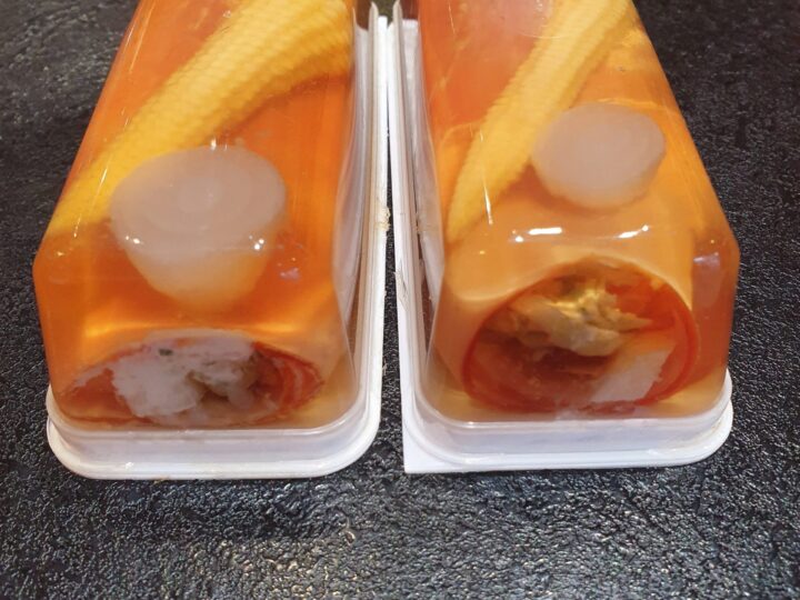 Schinkenrolle gefüllt