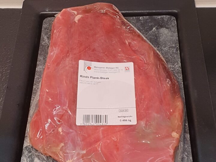 Flank Steak vom Toggenburger Bio Weide Beef / ca.250gr/ 1 Port Frisch/TK